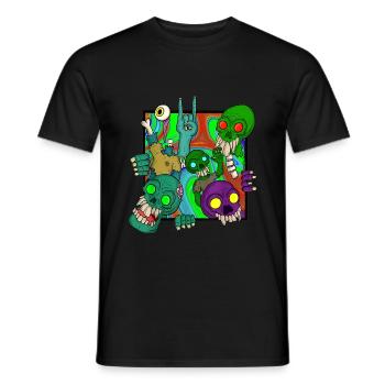 Trippy Goa Psychédélique Rave Trip Champignons - T-shirt homme - noir - Devant - AI Model Male 178 light (178cm)