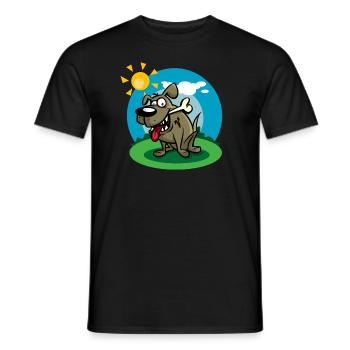 funny_dog - T-shirt homme - noir - Devant - AI Model Male 178 light (178cm)