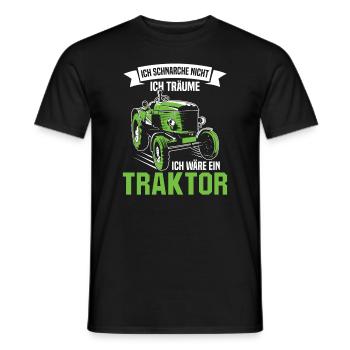 Ich schnarche nicht träume ich wäre ein Traktor - Männer T-Shirt - Schwarz - Vorne - AI Model Male 178 light (178cm)