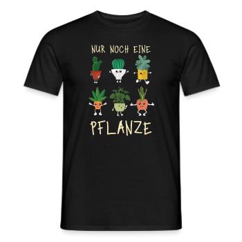 Nur noch eine Pflanze | Lustiges Gärtner Geschenk - Männer T-Shirt - Schwarz - Vorne - AI Model Male 178 light (178cm)