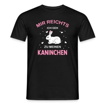 DESIGN Mir reichts ich geh zu meinen Kaninchen - Männer T-Shirt - Schwarz - Vorne - AI Model Male 178 light (178cm)