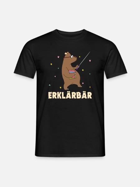 Lehrer Lehrerin Nachhilfe Lehramt Erklärbär - Männer T-Shirt - Schwarz