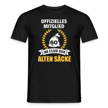 60. Geburtstag Geschenk Club der alten Säcke - Männer T-Shirt - Schwarz - Vorne - AI Model Male 178 light (178cm)