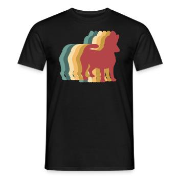 Beagle Dog Retro Vintage - T-shirt homme - noir - Devant - AI Model Male 178 light (178cm)
