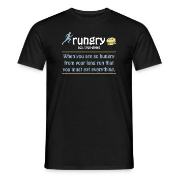Rungry Définition Funny Runner Marathon Citation - T-shirt homme - noir - Devant - AI Model Male 178 light (178cm)