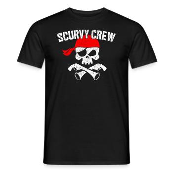 Pirate Scurvy Crew Boat Lover Captain - Männer T-Shirt - Schwarz - Vorne - AI Model Male 178 light (178cm)