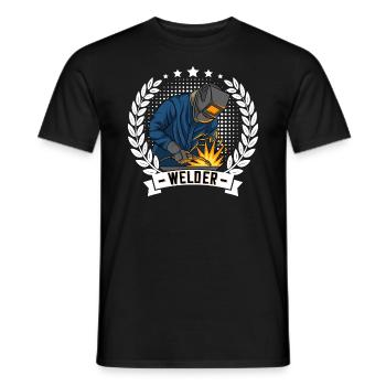 Tenue de soudeur pour fiers métallurgistes et - T-shirt homme - noir - Devant - AI Model Male 178 light (178cm)