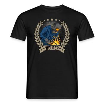 Tenue de soudeur pour fiers métallurgistes et - T-shirt homme - noir - Devant - AI Model Male 178 light (178cm)