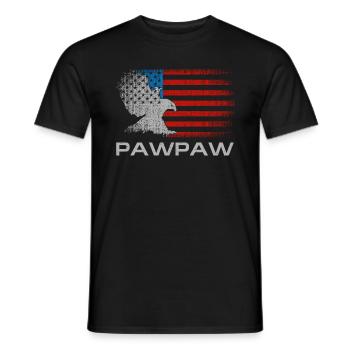 Papaw Vatertag US-Flagge von Enkelin zu - Männer T-Shirt - Schwarz - Vorne - AI Model Male 178 light (178cm)