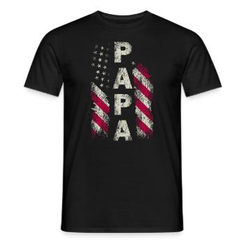 Papa Grandfather Granddaddy Funny From Grandkids - Men's T-Shirt - black - Front - AI Model Male 178 light (178cm)