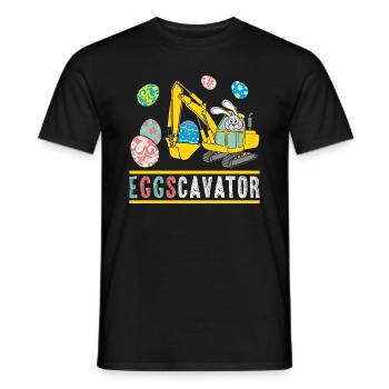 Oeufs Cavator Pâques pour garçons Enfants Tout-petits Bunny - T-shirt homme - noir - Devant - AI Model Male 178 light (178cm)