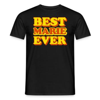 Marie First Name Funny Gift - Men's T-Shirt - black - Front - AI Model Male 178 light (178cm)