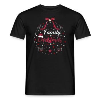 Bal de sapin de Noël Noël en - T-shirt homme - noir - Devant - AI Model Male 178 light (178cm)