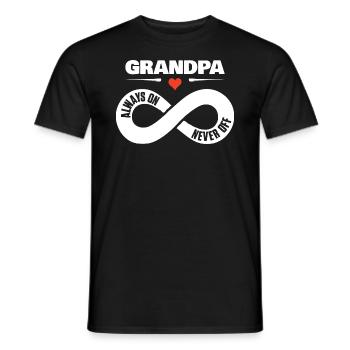 Grand-père toujours sur jamais hors cadeau d’amour de grand-père - T-shirt homme - noir - Devant - AI Model Male 178 light (178cm)