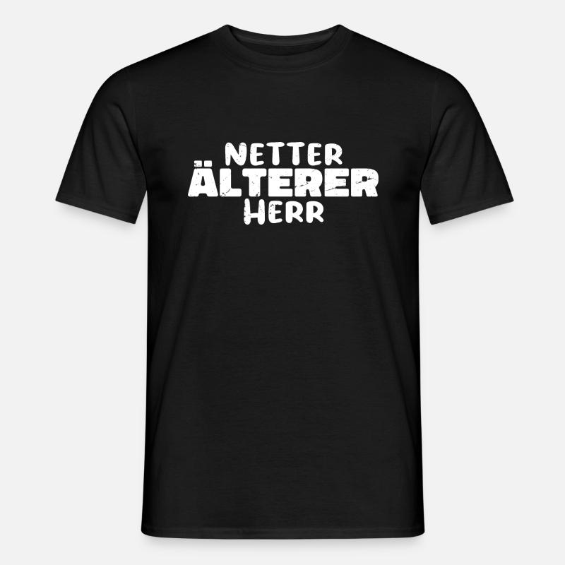 Netter Älterer Herr - Männer T-Shirt - Schwarz