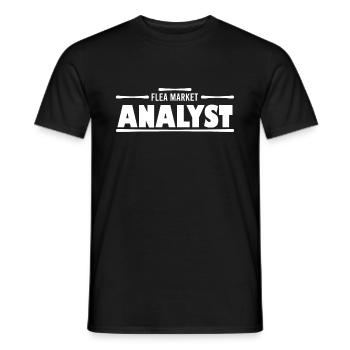 Analyste Marché aux puces - T-shirt homme - noir - Devant - AI Model Male 178 light (178cm)