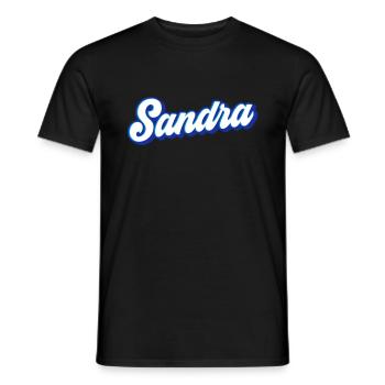 Sandra | Colors changeable - Men's T-Shirt - black - Front - AI Model Male 178 light (178cm)