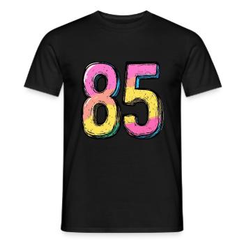 85 Number Comic - Men's T-Shirt - black - Front - AI Model Male 178 light (178cm)