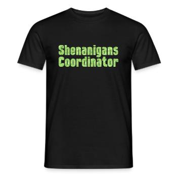 Shenanigans Coordinator Saint Patrick's Day - Men's T-Shirt - black - Front - AI Model Male 178 light (178cm)