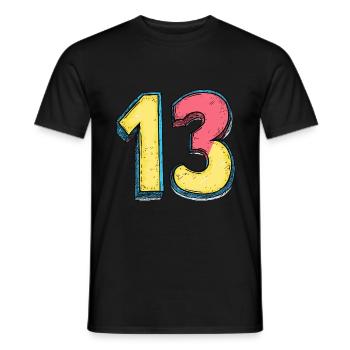 Bande dessinée à 13 chiffres - T-shirt homme - noir - Devant - AI Model Male 178 light (178cm)