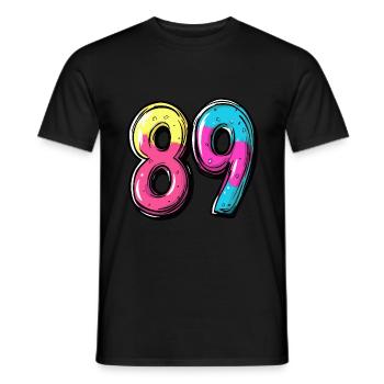 89 Number Comic - Men's T-Shirt - black - Front - AI Model Male 178 light (178cm)