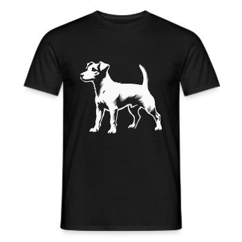 Jack Russell Terrier - Energiegeladener Liebling - Männer T-Shirt - Schwarz - Vorne - AI Model Male 178 light (178cm)