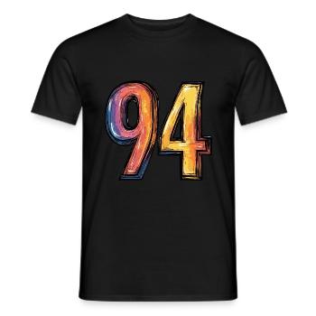 Bande dessinée à 94 numéros - T-shirt homme - noir - Devant - AI Model Male 178 light (178cm)