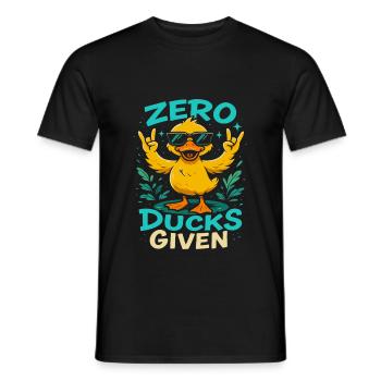 Zero Ducks Given Enten-Motiv Spaß - Männer T-Shirt - Schwarz - Vorne - AI Model Male 178 light (178cm)