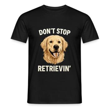 N’arrêtez pas de récupérer un drôle de Golden Retriever - T-shirt homme - noir - Devant - AI Model Male 178 light (178cm)