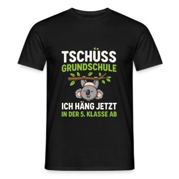 Au revoir, école primaire Koala, 5e année - T-shirt homme - noir - Devant - AI Model Male 178 light (178cm)