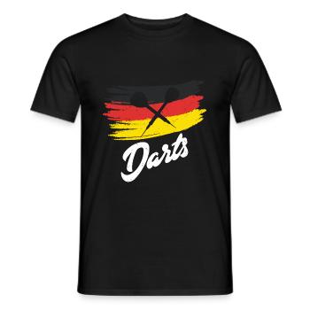 Dart Darthemd lustig Deutschlandfahne Dartpfeile - Männer T-Shirt - Schwarz - Vorne - AI Model Male 178 light (178cm)