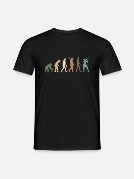 Drôle d’évolution rétro de l’homme Trompette - T-shirt homme - noir