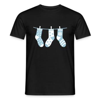 Chaussettes de Noël - T-shirt homme - noir - Devant - AI Model Male 178 light (178cm)