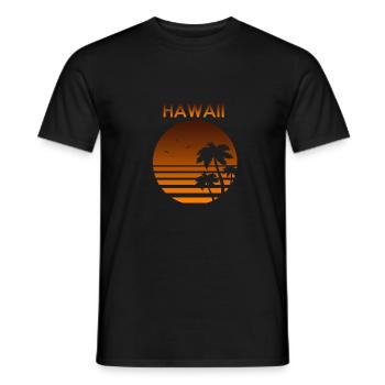 Hawaii vacation summer sun beach sea gift - Men's T-Shirt - black - Front - AI Model Male 178 light (178cm)