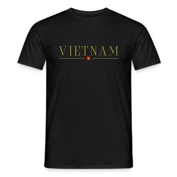 J’aime le Vietnam, T-shirt design de style élégance - T-shirt homme - noir - Devant - AI Model Male 178 light (178cm)