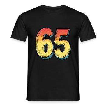 65 Number Comic - Men's T-Shirt - black - Front - AI Model Male 178 light (178cm)