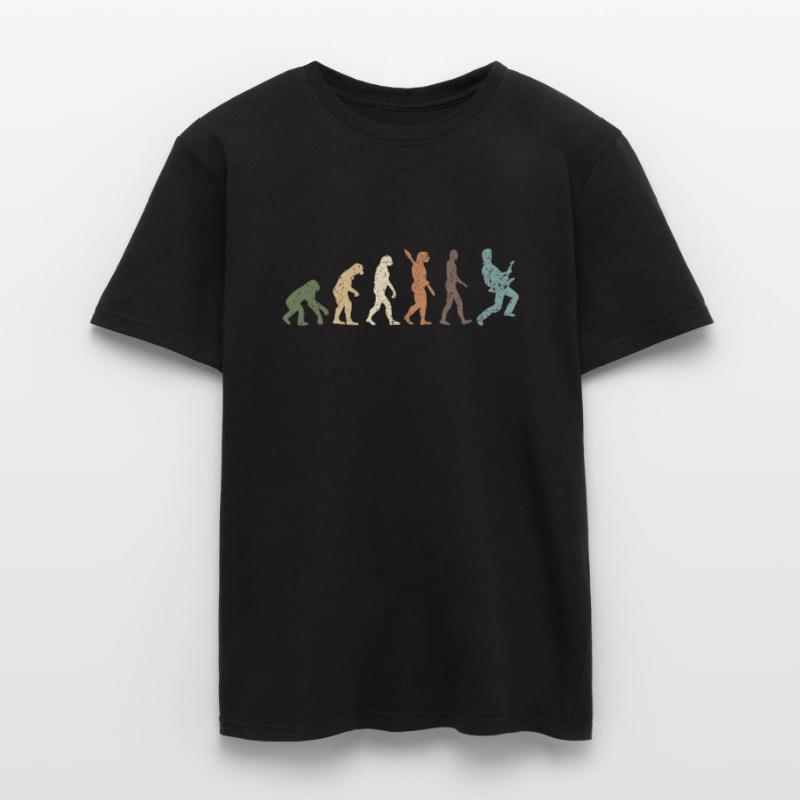Drôle d’évolution rétro de la guitare électrique Man T-shirt homme