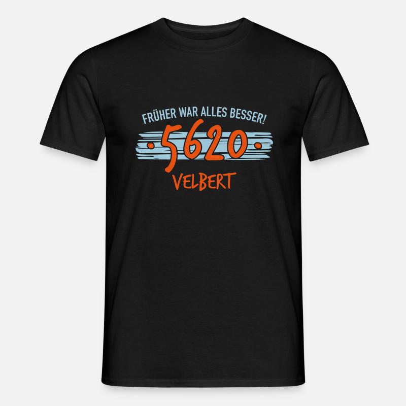 Früher 5620 Velbert - Männer T-Shirt - Schwarz