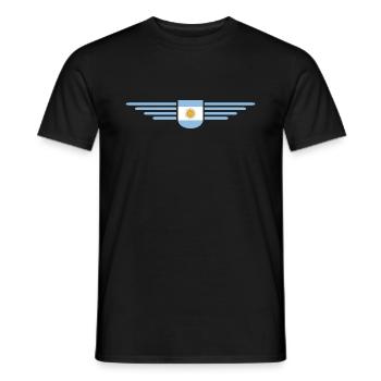Argentinien Outfit Kleidung T-Shirt Design - Männer T-Shirt - Schwarz - Vorne - AI Model Male 178 light (178cm)