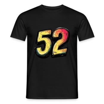 Bande dessinée à 52 numéros - T-shirt homme - noir - Devant - AI Model Male 178 light (178cm)