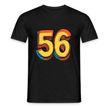 56 Number Comic - Men's T-Shirt - black - Front - AI Model Male 178 light (178cm)