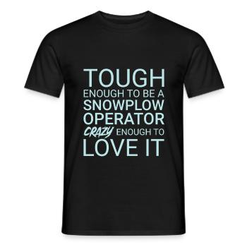 Snowplow Operator Crazy - Men's T-Shirt - black - Front - AI Model Male 178 light (178cm)