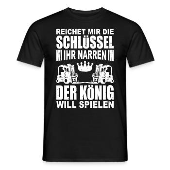 Gabelstapler Stapler Fahrer Geschenk Staplerfahrer - Männer T-Shirt - Schwarz - Vorne - AI Model Male 178 light (178cm)