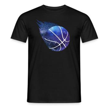 Basketball space motif for women men children - Men's T-Shirt - black - Front - AI Model Male 178 light (178cm)