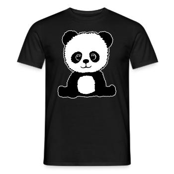 Panda mignon cadeau drôle femmes hommes enfants - T-shirt homme - noir - Devant - AI Model Male 178 light (178cm)