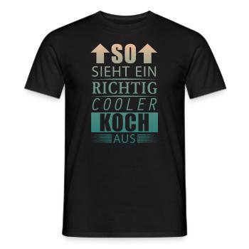 Cooler Koch Bester Koch Geschenk Herren Jungen - Männer T-Shirt - Schwarz - Vorne - AI Model Male 178 light (178cm)