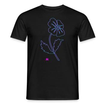 Vaporwave Aesthetic Blume Frauen Männer Kinder - Männer T-Shirt - Schwarz - Vorne - AI Model Male 178 light (178cm)