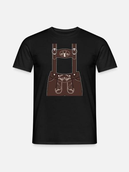 2020 Lederhose Ersatz Kleidung - Männer T-Shirt - Schwarz