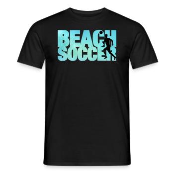 Beach Soccer Beach Soccer Sport Gift - Men's T-Shirt - black - Front - AI Model Male 178 light (178cm)