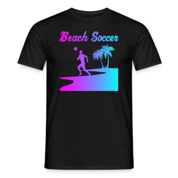 Beach Soccer Strand Fußball Sport Geschenk - Männer T-Shirt - Schwarz - Vorne - AI Model Male 178 light (178cm)